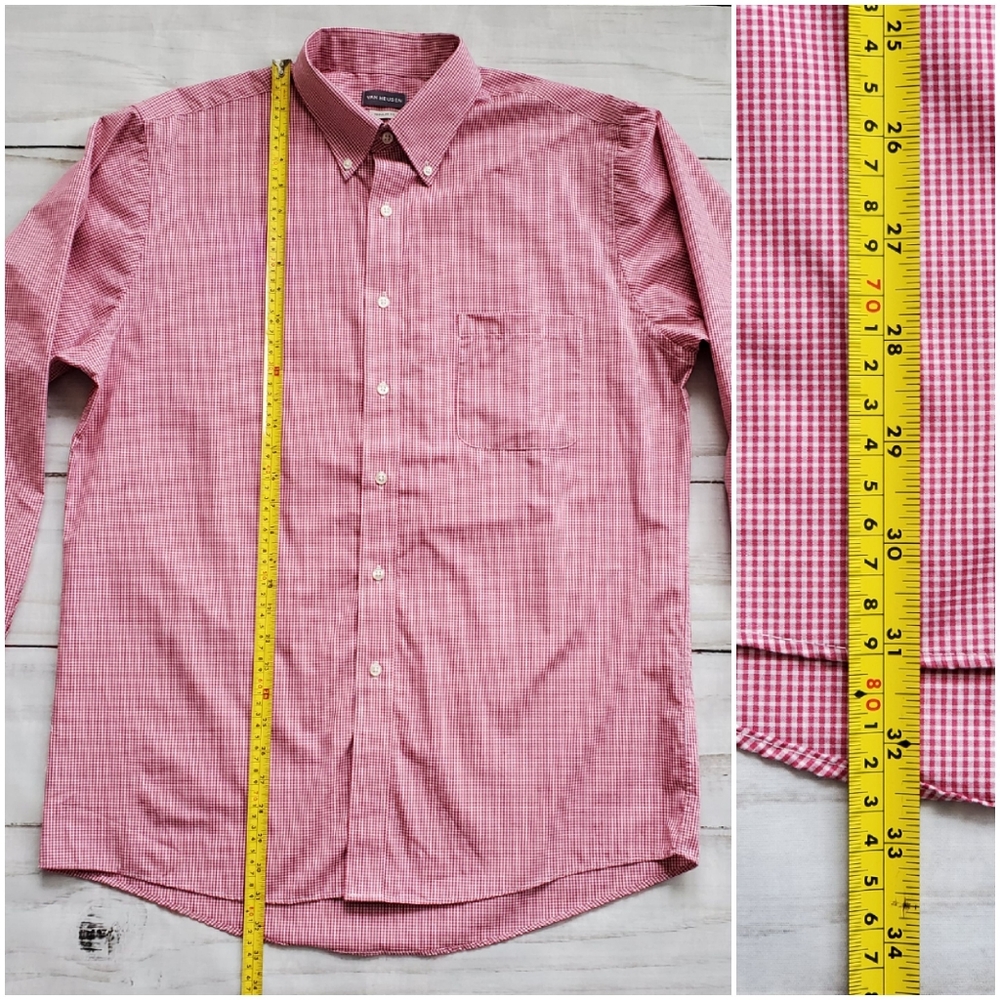 Van Heusen Men's Button Down Collar Dress Shirt - Picture 6 of 7